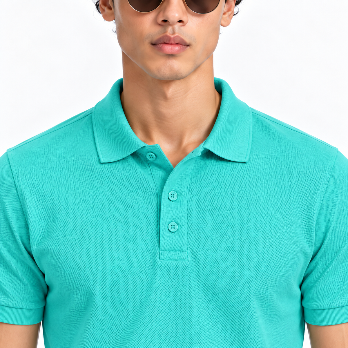 The Santorini Polo – Aqua Blue