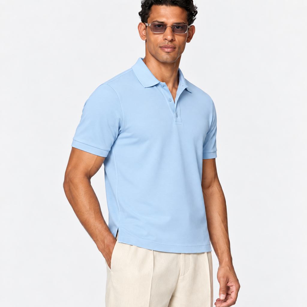 The Como Polo – Sky Blue