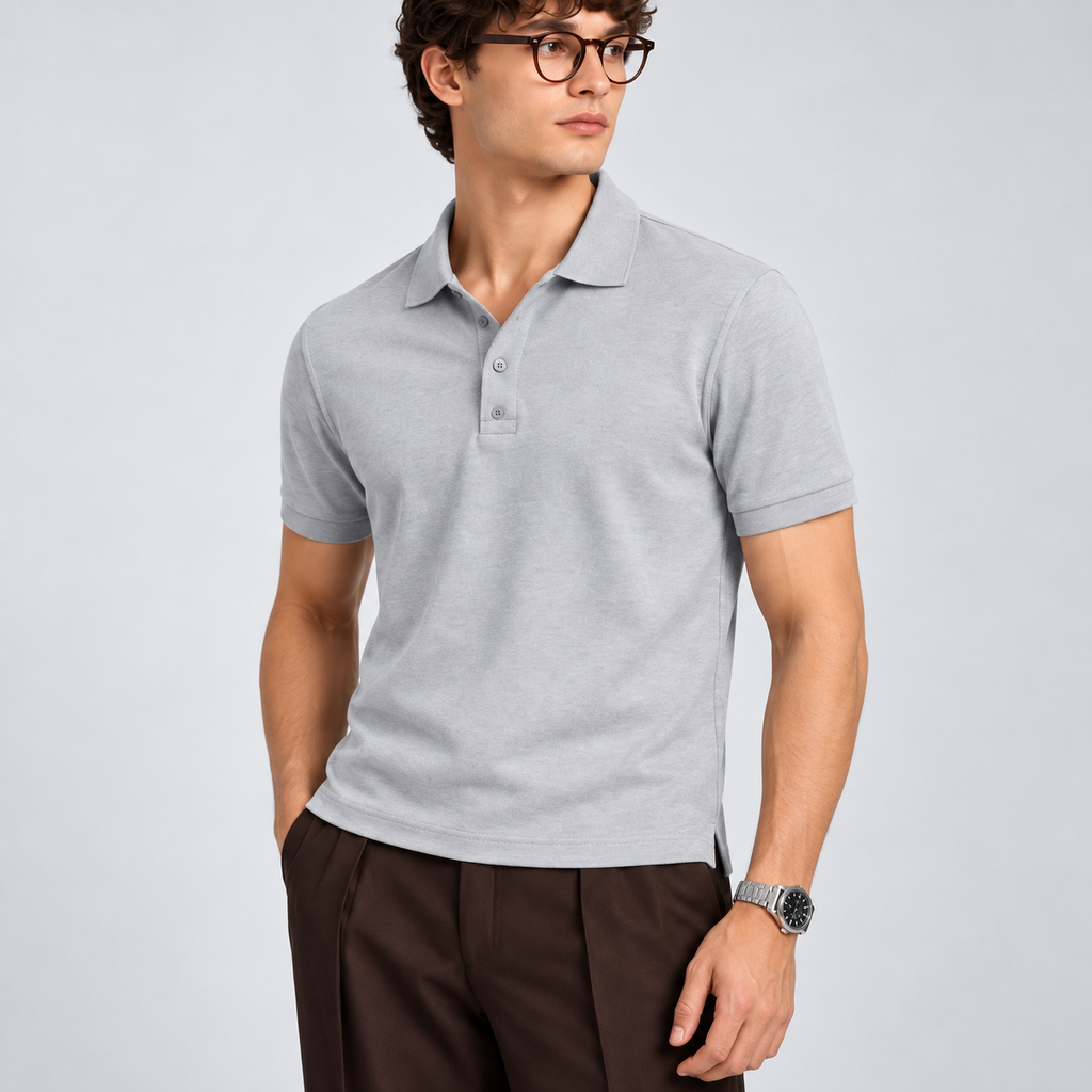 The Oxford Polo – Silver Grey
