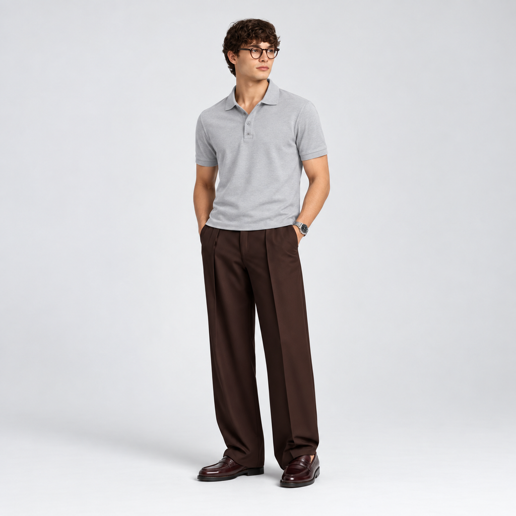 The Oxford Polo – Silver Grey